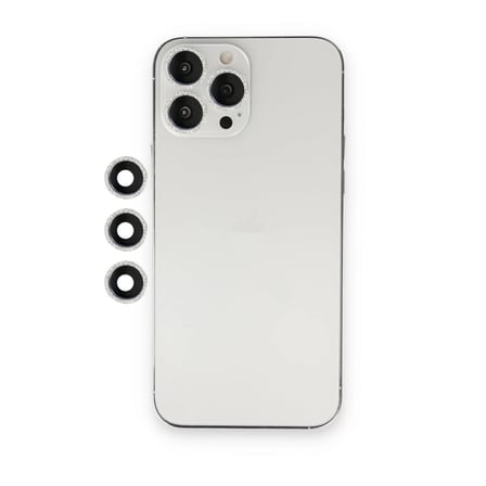 Apple iPhone 12 Pro Uyumlu Shine Kamera Lens - Gümüş