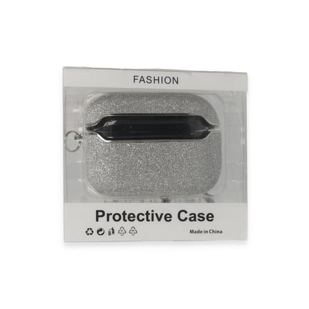 Apple Airpods Pro (1.nesil) Spell Simli Kılıf - Gümüş