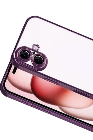 Apple iPhone 17 Uyumlu Lensli Silikon - Açık Mor