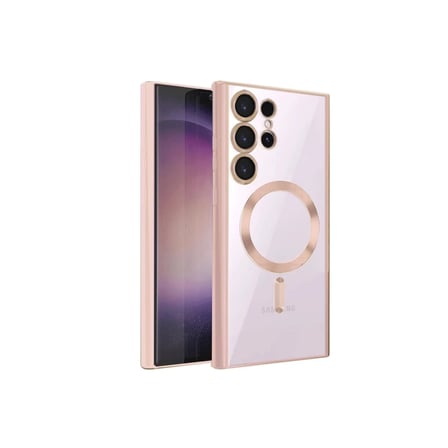 Samsung Galaxy S24 Ultra Uyumlu Kılıf Kross Magneticsafe Kapak - Rose