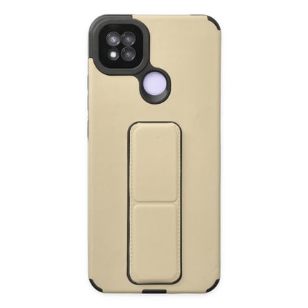 Xiaomi Redmi 9C Uyumlu Kılıf Mega Standlı Silikon - Gold