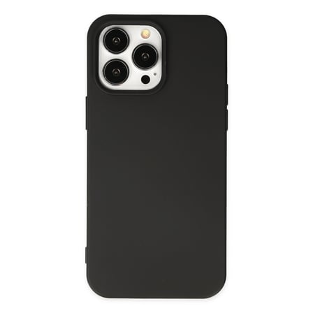 Apple iPhone 14 Pro Uyumlu Kılıf Nano içi Kadife Silikon - Siyah