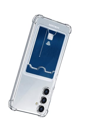 Samsung Galaxy A27 Uyumlu Kılıf Kart Şeffaf Silikon - Şeffaf