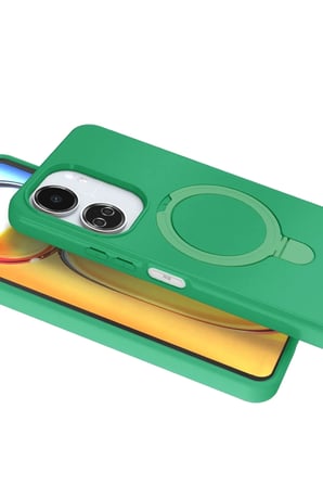 Xiaomi Redmi 13C Uyumlu Regal Magsafe Standlı Kapak - Yeşil