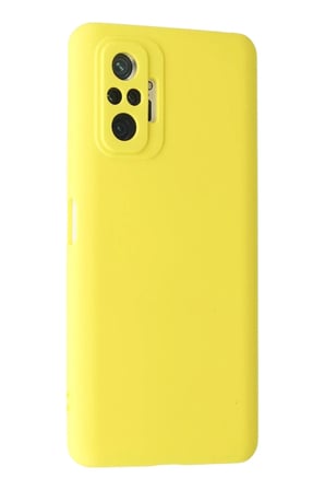 Xiaomi Redmi Note 10 Pro Uyumlu Kılıf Nano içi Kadife Silikon - Sarı