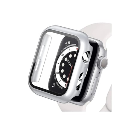 Apple Watch Ultra 49mm Uyumlu Camlı Kasa Ekran Koruyucu - Gümüş