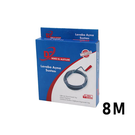 8 m Spiral Esnek Yay Lavabo Gider Açıcı