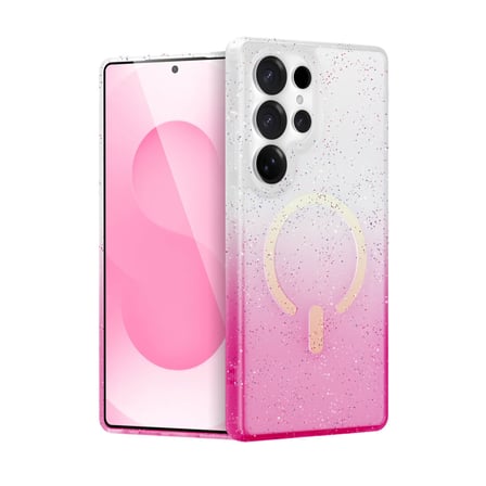 Samsung Galaxy S24 Ultra Uyumlu Pummel Shiny Magsafe Kapak - Pembe