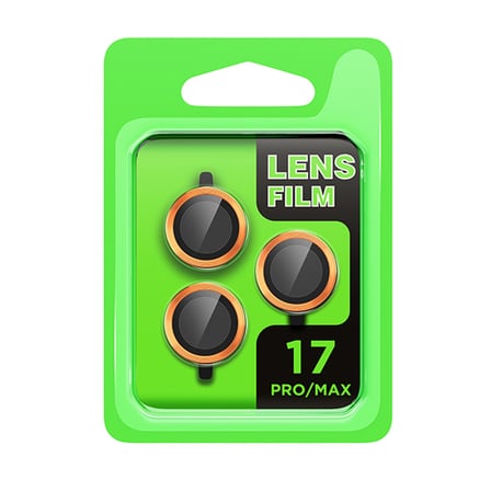 Apple iPhone 17 Pro Uyumlu Raze Metal Kamera Lens - Turuncu