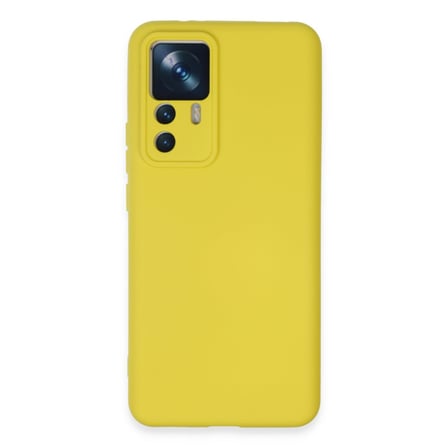 Xiaomi Mi 12T Pro Uyumlu Kılıf Nano içi Kadife Silikon - Sarı