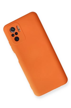 Xiaomi Redmi Note 10 Uyumlu Kılıf Nano içi Kadife Silikon - Turuncu