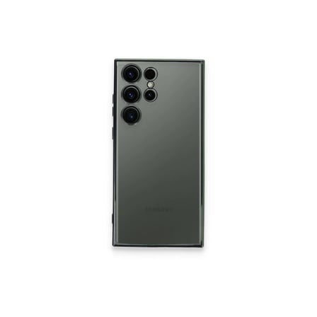 Samsung Galaxy S23 Ultra Uyumlu Kılıf Lensli Silikon - Yeşil
