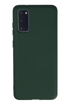 Samsung Galaxy S20 Uyumlu Kılıf Nano içi Kadife Silikon - Koyu Yeşil