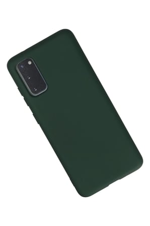 Samsung Galaxy S20 Uyumlu Kılıf Nano içi Kadife Silikon - Koyu Yeşil