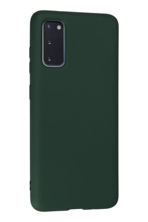 Samsung Galaxy S20 Uyumlu Kılıf Nano içi Kadife Silikon - Koyu Yeşil