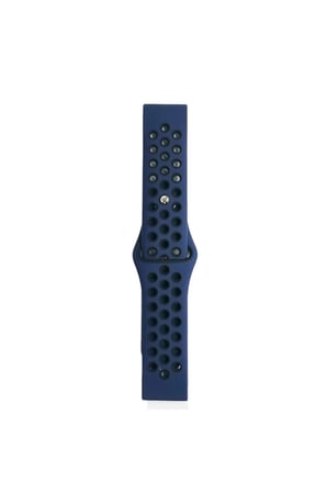 Watch 20mm Uyumlu Spor Delikli Kordon - Lacivert-Siyah