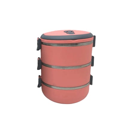 3'lü Sefer Tası Saklama Kabı 1.8 L Koyu Pembe