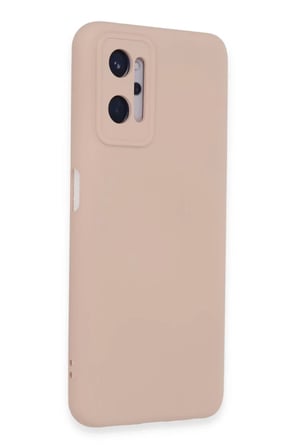 Realme 9i 4G Uyumlu Kılıf Nano içi Kadife Silikon - Pudra