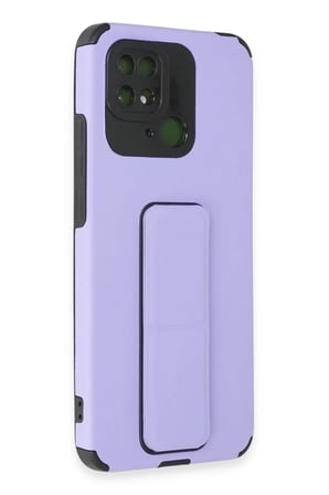 Redmi 10C Kılıf Mega Standlı Silikon - Lila