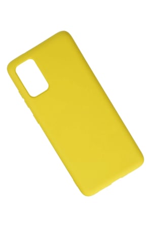 Galaxy S20 Plus Kılıf Nano içi Kadife Silikon - Sarı