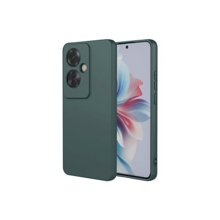 Oppo Reno 11F Uyumlu Kılıf First Silikon - Koyu Yeşil