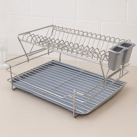 2 Katlı Metal Tabaklık - Mutfak Kurutma Rafı