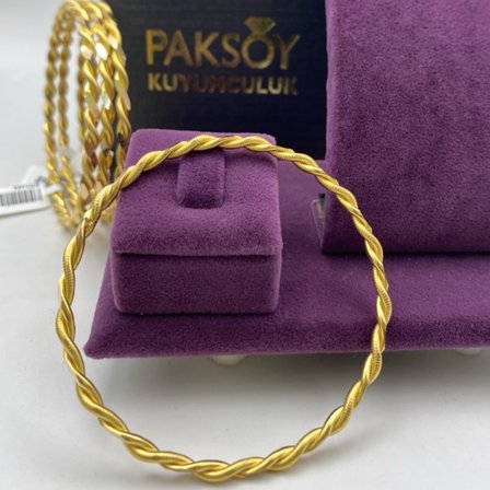 Kıvırcık Altın Bilezik 18 gr 22 Ayar Yatırımlık İşçiliksiz