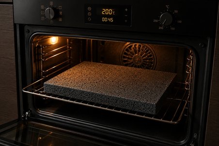  Doğal Bazalt Taş %100 Doğal | 800°C Isı Dayanımı | Fırın & Mangal Uyumlu, Pizza Taşı 30x35x2