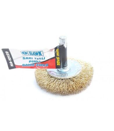 HA10129 Pimli Sarı Tel Daire Fırça 50x6 mm