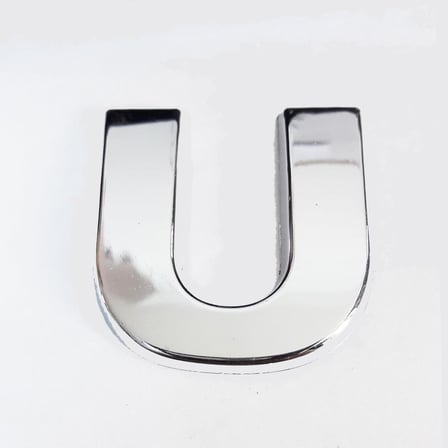 U Harfi 3,75 cm Krom Yapışkanlı