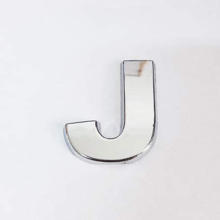J Harfi 3,75 cm Krom Yapışkanlı