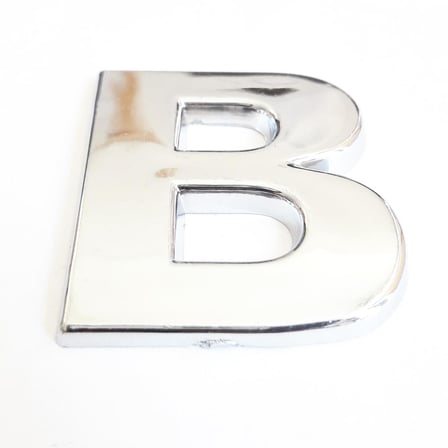 B Harfi 3,75 cm Krom Yapışkanlı