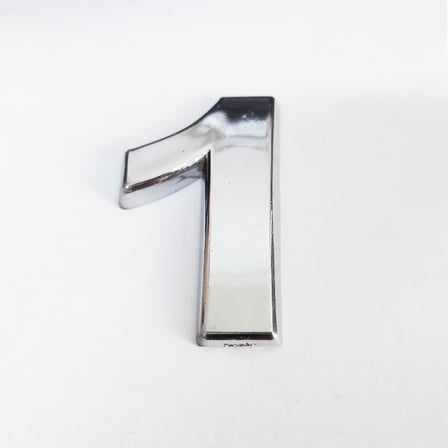 1 Rakamı 3,75 cm Krom Yapışkanlı