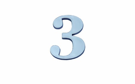 Villa Boy 3 Rakamı 8,5 cm Yapışkanlı