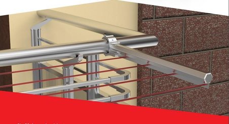 Sabit Alüminyum Balkon Çamaşır Kurutmal Askılığı
