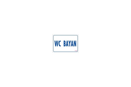 WC Uyarı Levhası 17,5x25 KOD:1784