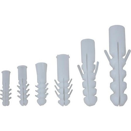 Plastik Dubel Beyaz 6 mm ( 100 Adet )