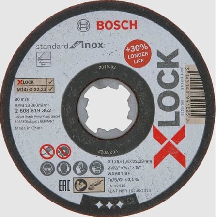 Xlock İnox Kesici 115X1X22,23 mm