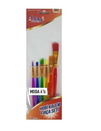 Luna Moda Hobi Kalem Fırça Seti 6 Parça