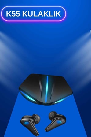 Kadınlar İçin Dokunmatik Ekran Akıllı Saat ve Gamer Kablosuz Bluetooth Kulaklı