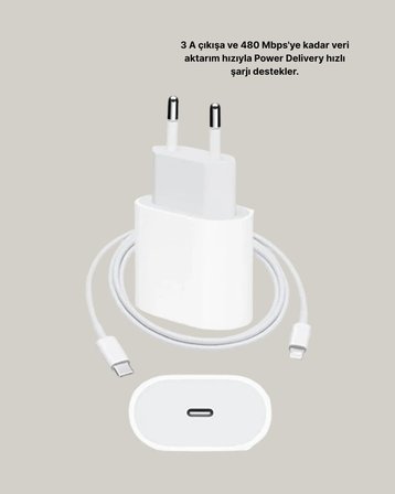 Yeni Nesil 20W USB-C Hızlı Şarj Cihazı iOS Tam Uyumlu