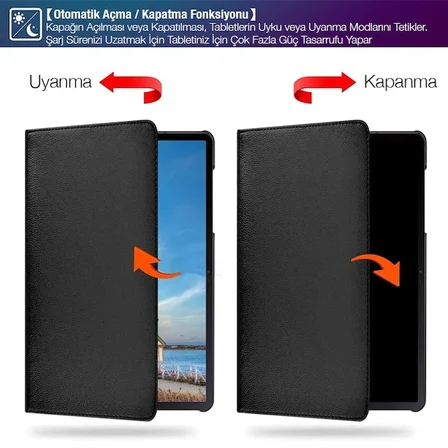 SM GalaxyTab S7 2020 12.4 (T970-T975-T976) 360 Derece Döner Standlı Kılıf-(5775)