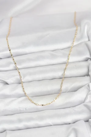 CM 14K Gold Renk Gemici Zincir Model 60 cm Kadın Kolye 5886