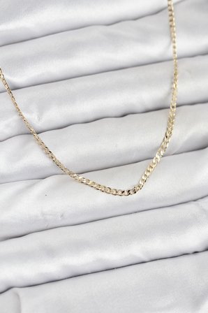 CM 14K Gold Renk Pirinç Zincir Model Kadın Kolye 5886