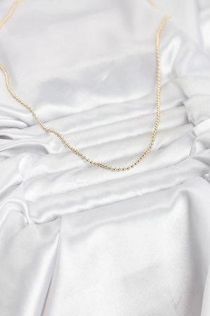 CM 14K Gold Renk Top Zincirli Model 60 cm Kadın Kolye 5886