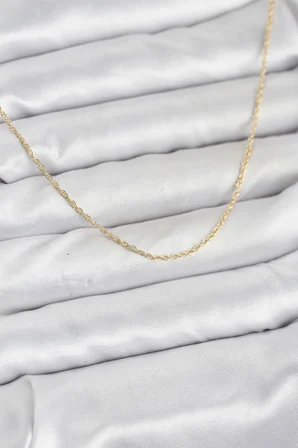 CM 14K Gold Renk Burgu Model 60 cm Kadın Kolye 5886