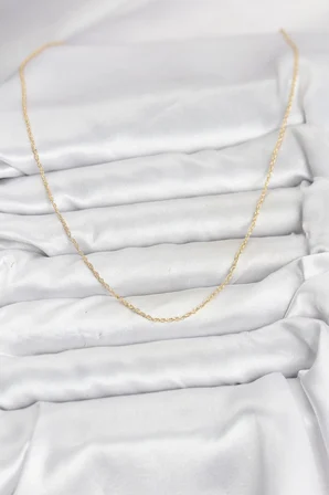 CM 14K Gold Renk Burgu Model 60 cm Kadın Kolye 5886