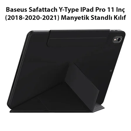 Baseus Safattach Y-Type IPad Pro 11 Inç (2018-2020-2021) Manyetik Standlı Kılıf-