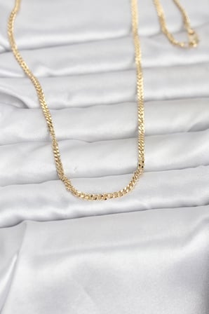 CM 14K Gold Renk 60 cm Zincir Kadın Kolye 5886