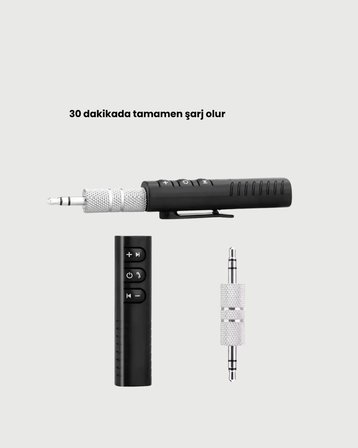 Mini Bluetooth Ses Adaptörü – Hoparlör Araç Radyosu ve Kulaklık İçin